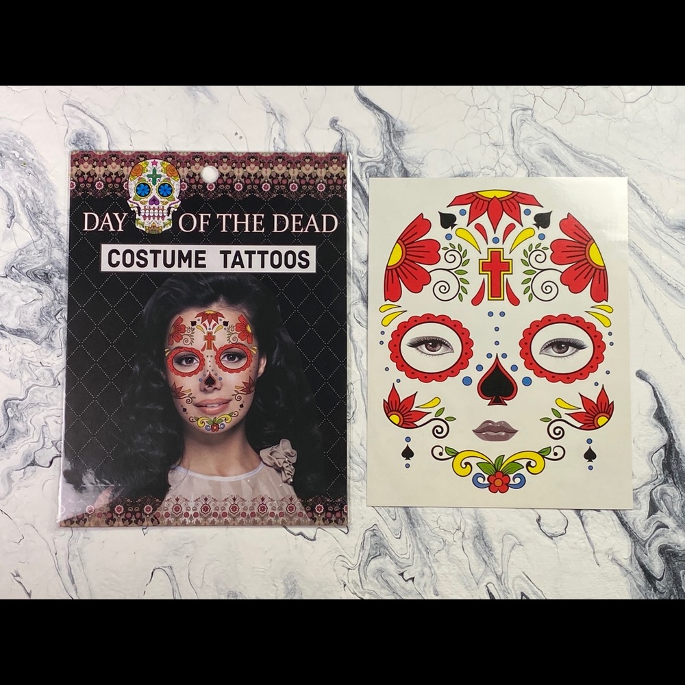 Face Catrina Floral tattoo